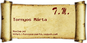 Tornyos Márta névjegykártya